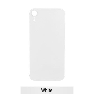 Rear Glass Replacement with Bigger Size Camera Hole Carving for iPhone XR (NO LOGO)-White Rear Glass Replacement with Bigger Size Camera Hole Carving for iPhone XR (NO LOGO)-White